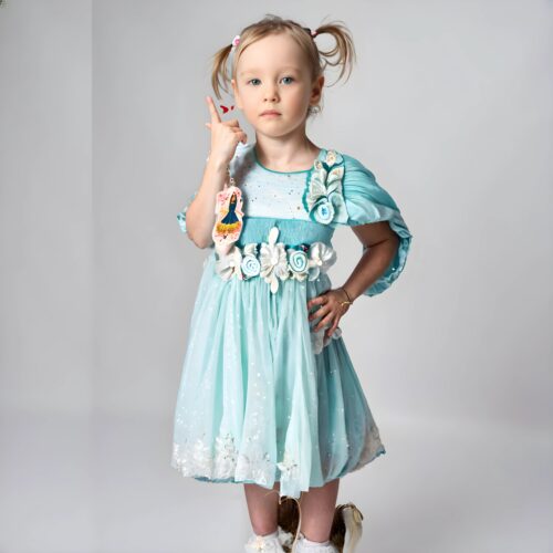Blue Fairy Princess Girls Party Dress