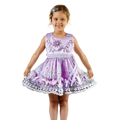 Purple Princess Stylish Girls Party Dress