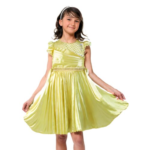 Girls Stylish Yellow Frock
